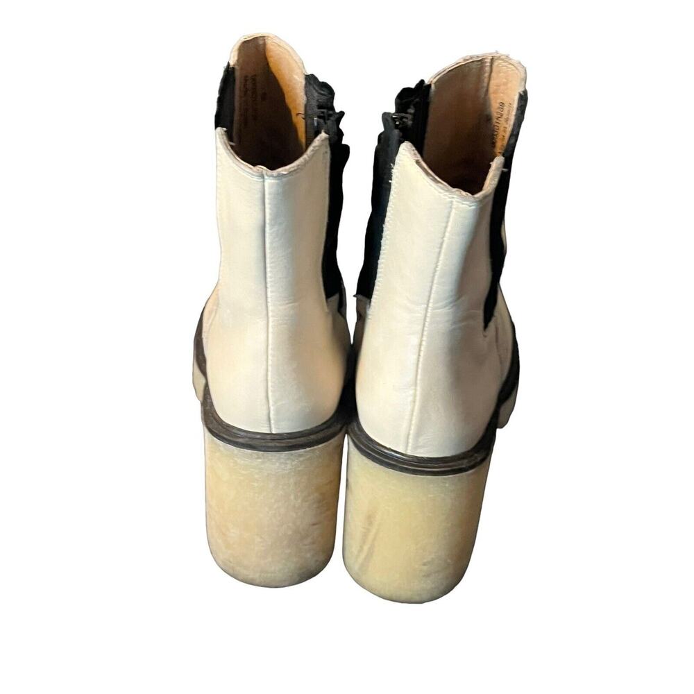 Free People James Chelsea Boot •EUR 38 US 8• Cream White Chunky Heel Leather - Picture 5 of 16